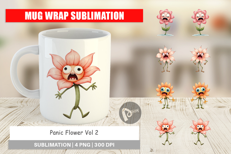 Mug Wrap Panic Flower