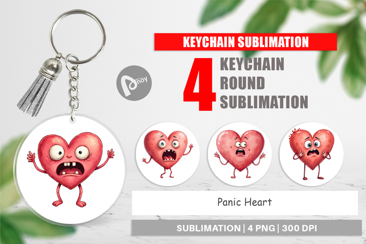 Keychain Panic Heart