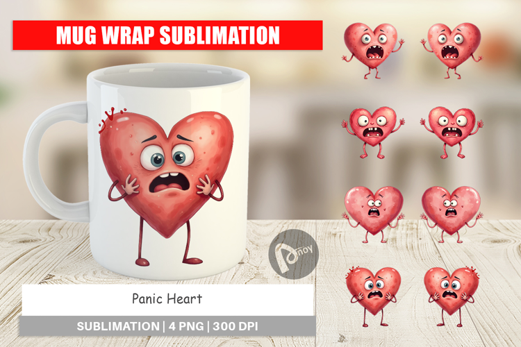 Mug Wrap Panic Heart