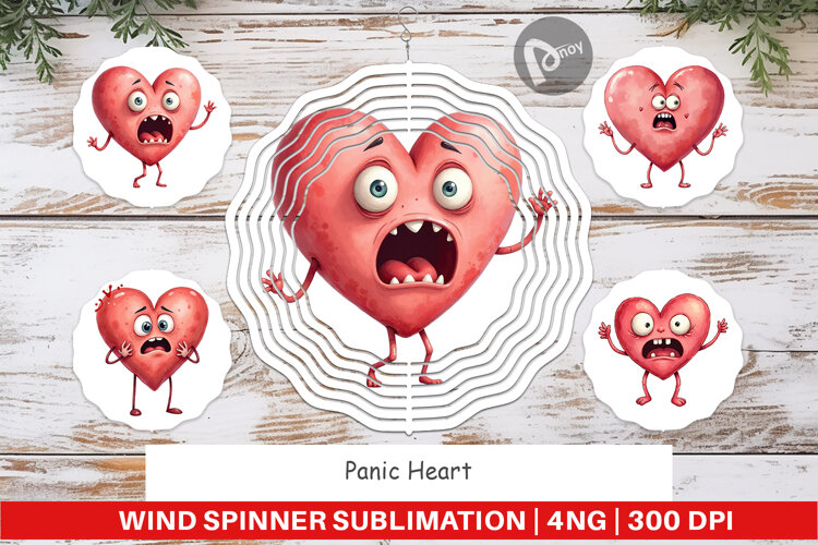 Wind Spinner Panic Heart example image 1