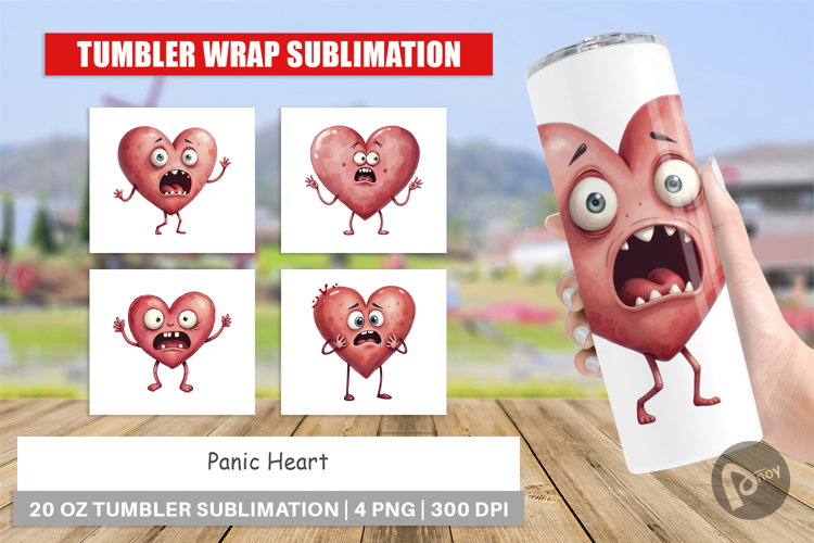 Tumbler Panic Heart