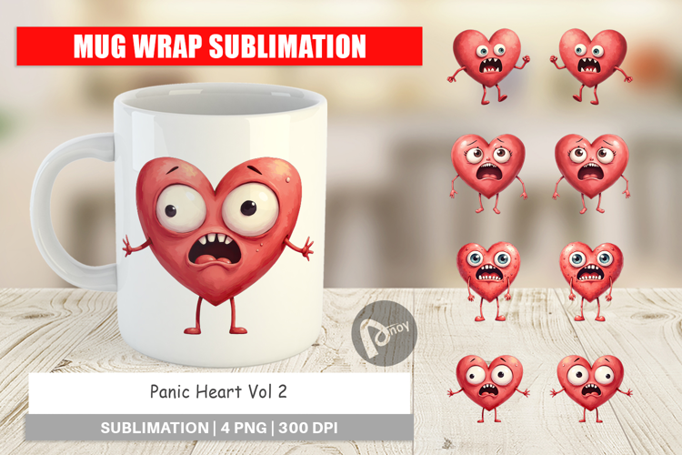 Mug Wrap Panic Heart