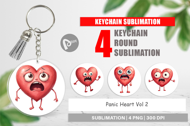 Keychain Panic Heart
