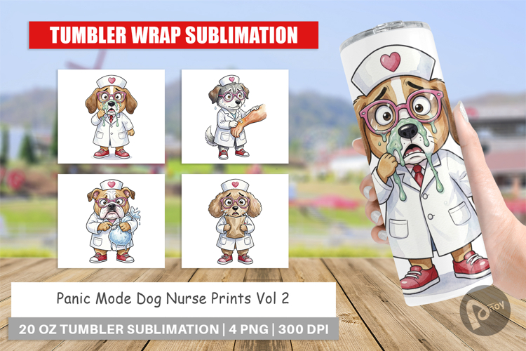 Panic Mode Dog Nurse Prints Tumbler