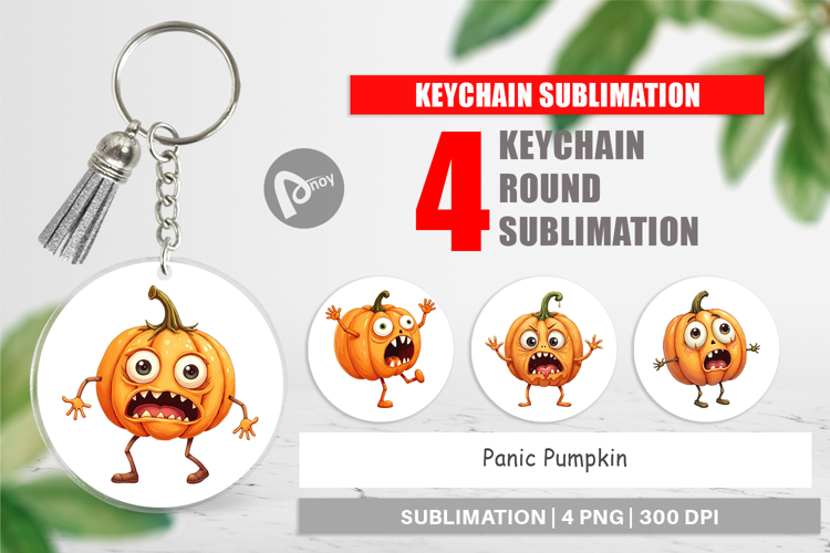 Keychain Panic Pumpkin