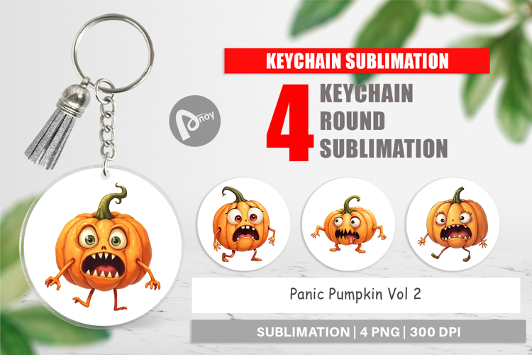Keychain Panic Pumpkin