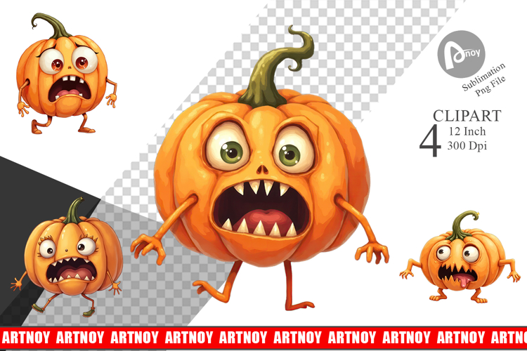 Panic Pumpkin Clipart