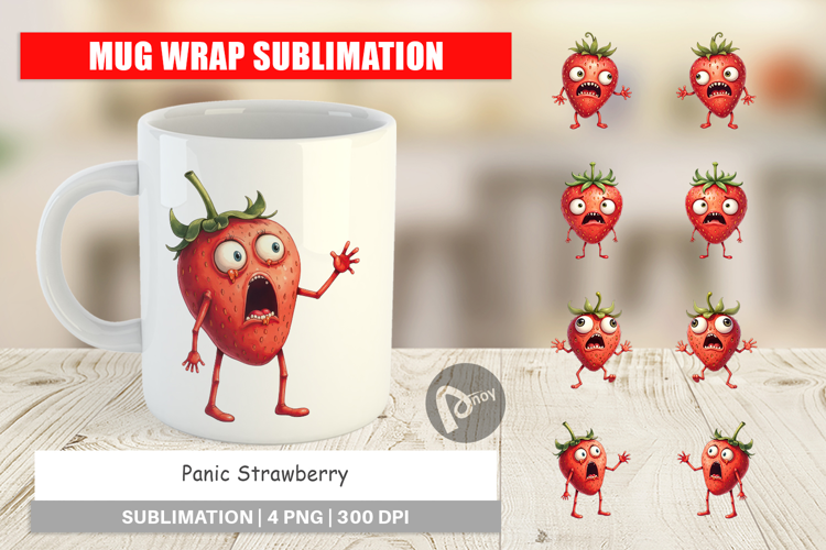 Mug Wrap Panic Strawberry