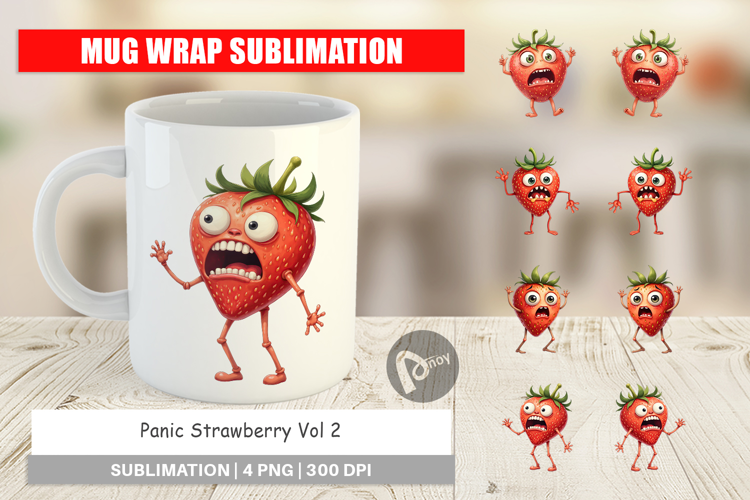 Mug Wrap Panic Strawberry