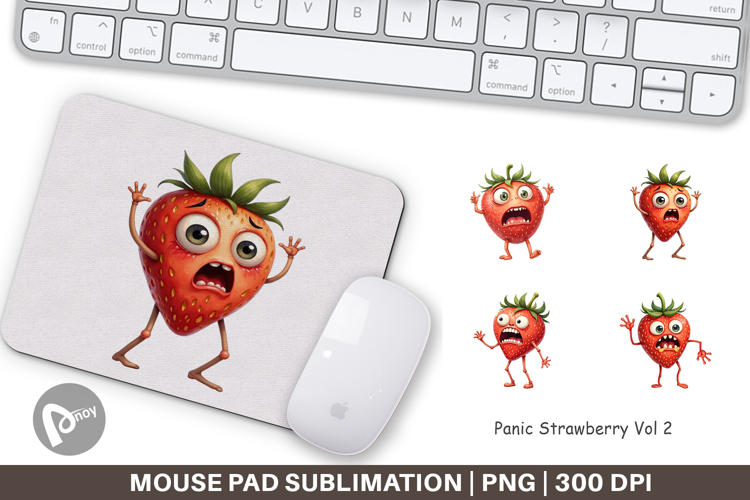 Mouse Pad Panic Strawberry