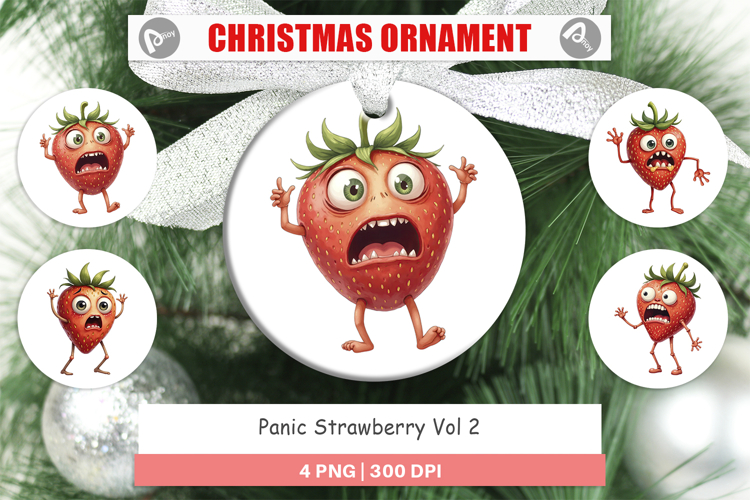 Ornament Panic Strawberry