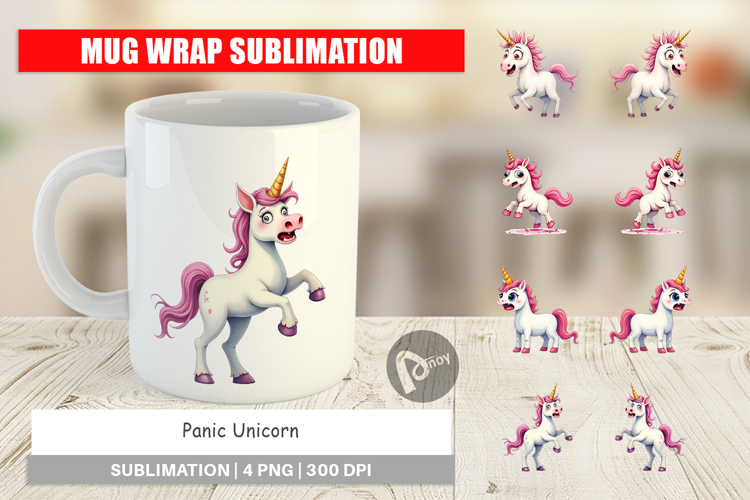 Mug Wrap Panic Unicorn