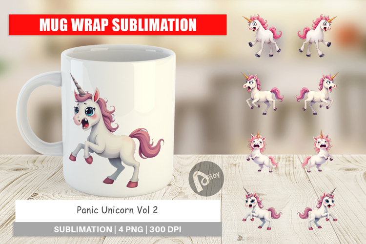 Mug Wrap Panic Unicorn