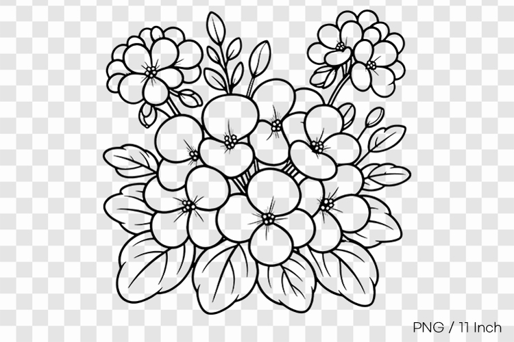 Flower Drawing Png Image 16