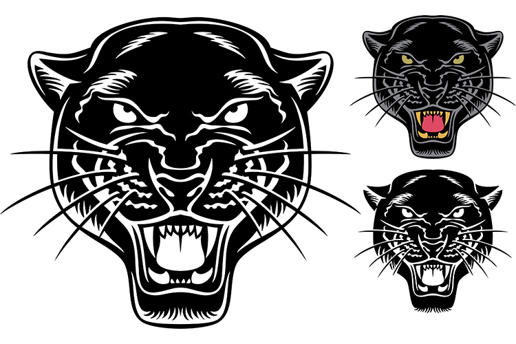Panther Face Tattoo Design Head
