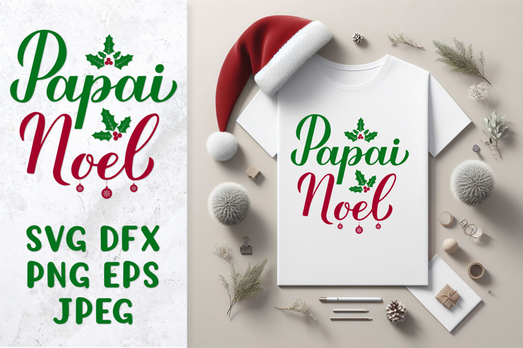 Papai Noel SVG design. Santa Claus in Brazilian Portuguese