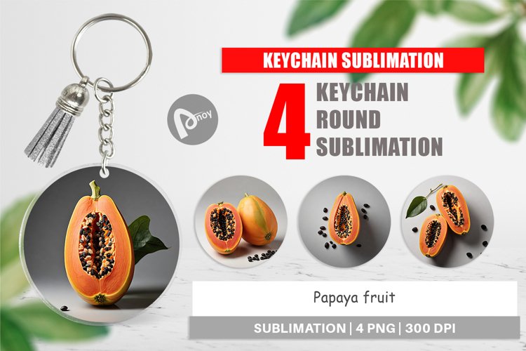 Keychain Papaya fruit