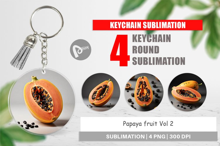 Keychain Papaya fruit