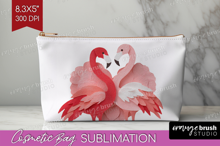Valentine Papercut Cosmetic Bag - Couple Animals Makeup Bag
