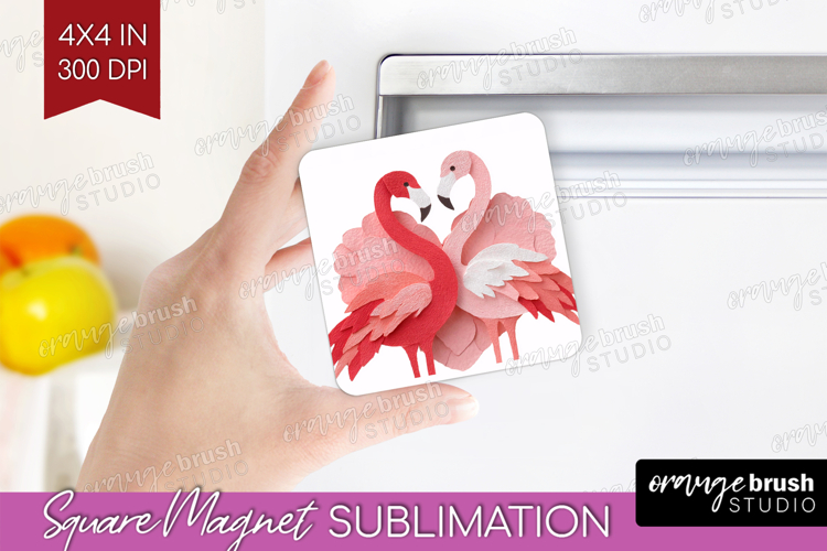 Valentine Papercut Magnet Sublimation - Couple Animals PNG
