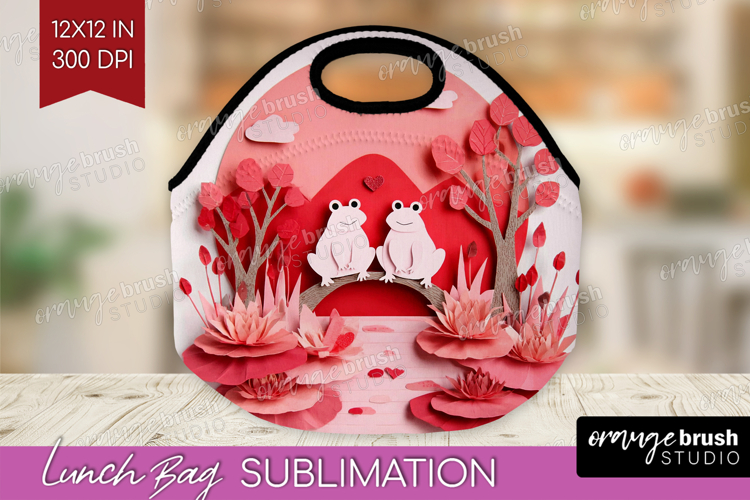 Valentine Papercut Lunch Bag - Couple Animals Lunch Bug PNG