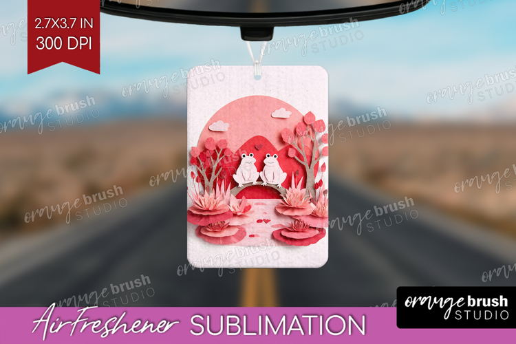 Valentine Papercut Air Freshener PNG - Couple Animals PNG