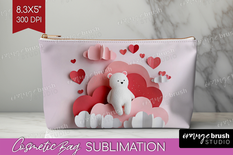 Valentine Papercut Cosmetic Bag - Couple Animals Makeup Bag
