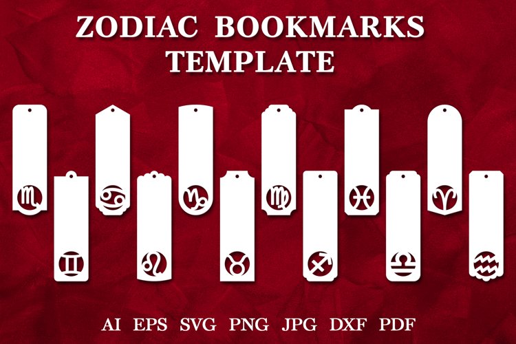 Zodiac Bookmarks SVG | Bookmarks SVG | Template Cut File