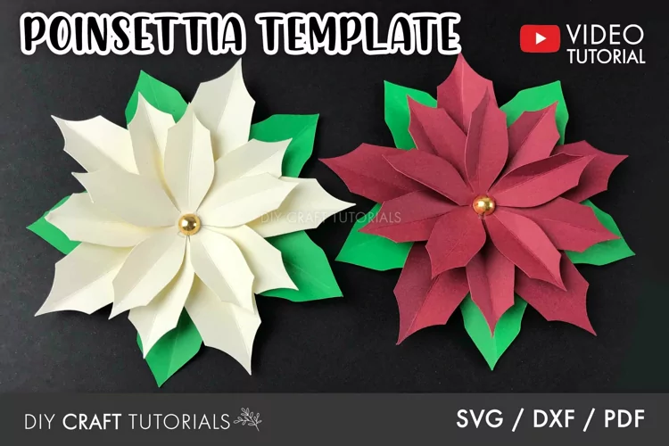 Poinsettia SVG | Paper Flower Template