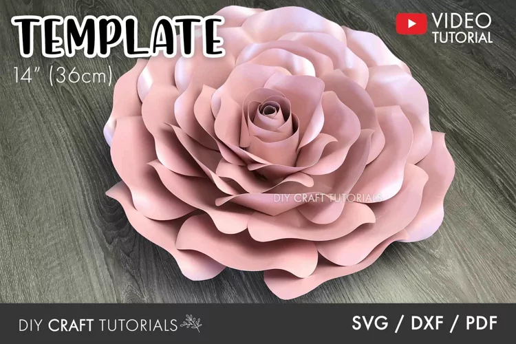 Giant Paper Flower Template | Flower SVG