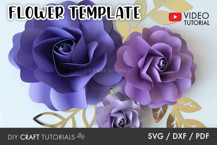 Paper Flower Template SVG