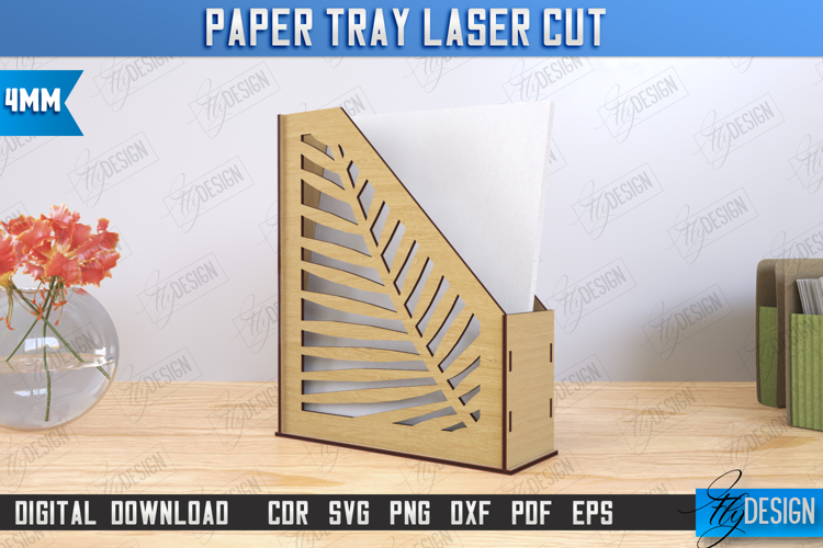 Paper Tray Laser Cut | Office Design | Work File Holder |CNC