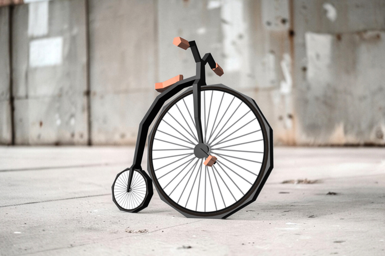 Vintage bicycle - 3d papercraft