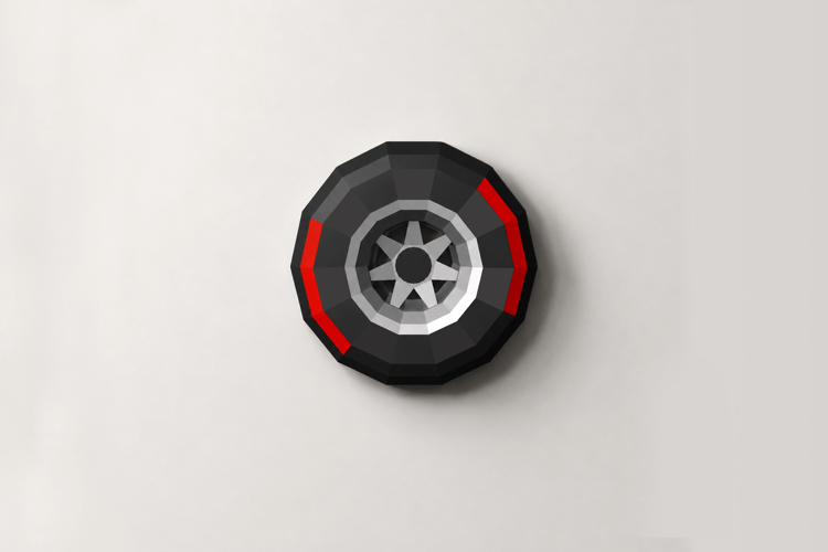 Formula 1 wheel - 3d papercraft