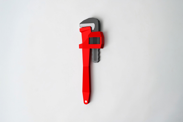 Pipe wrench - 3d papercraft