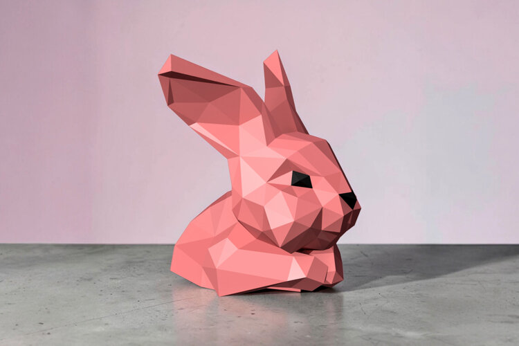 Dead Rabbit Papercraft Rabbit bust - 3d papercraft