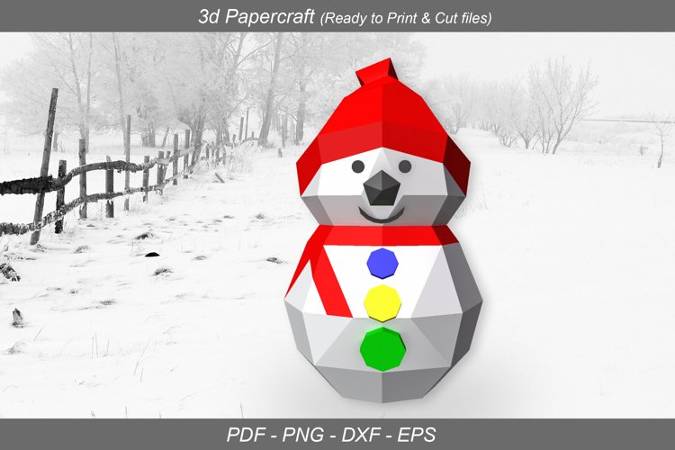 DIY Christmas Snowman - 3d papercraft