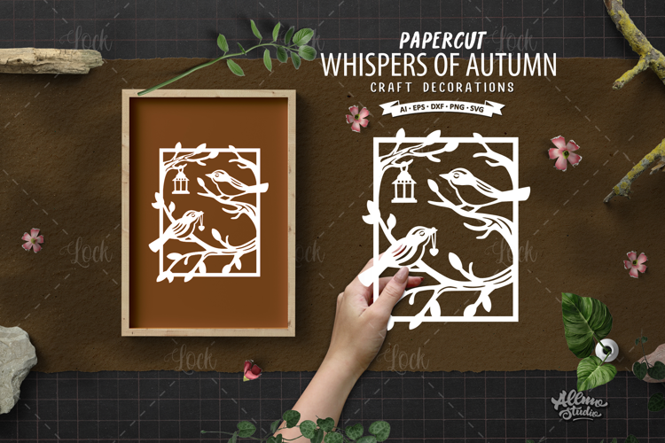 Papercut bird in tree, DIY papercut bird