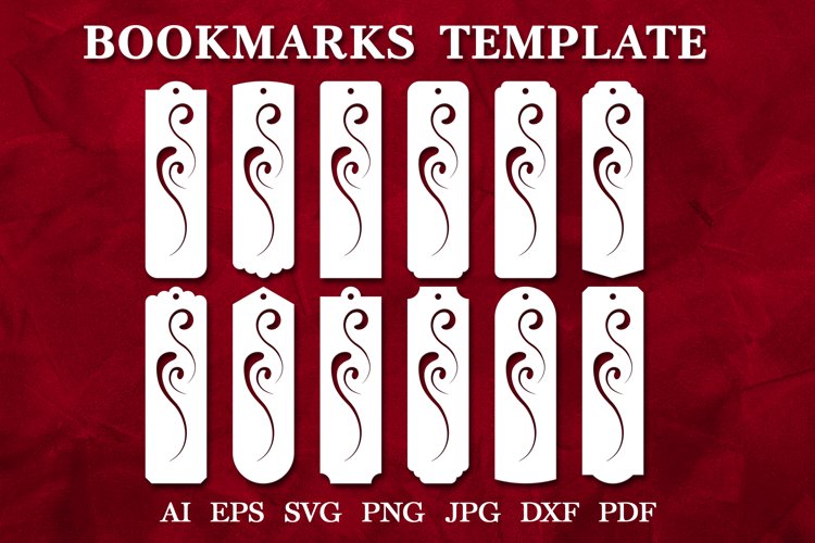 Paper Cut Bookmarks Template | Bookmarks SVG