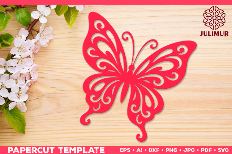 Papercut Butterfly Design, Butterfly SVG Cut File