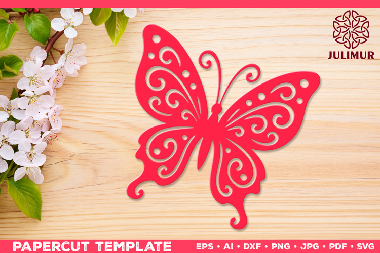Papercut Butterfly Design, Butterfly SVG Cut File