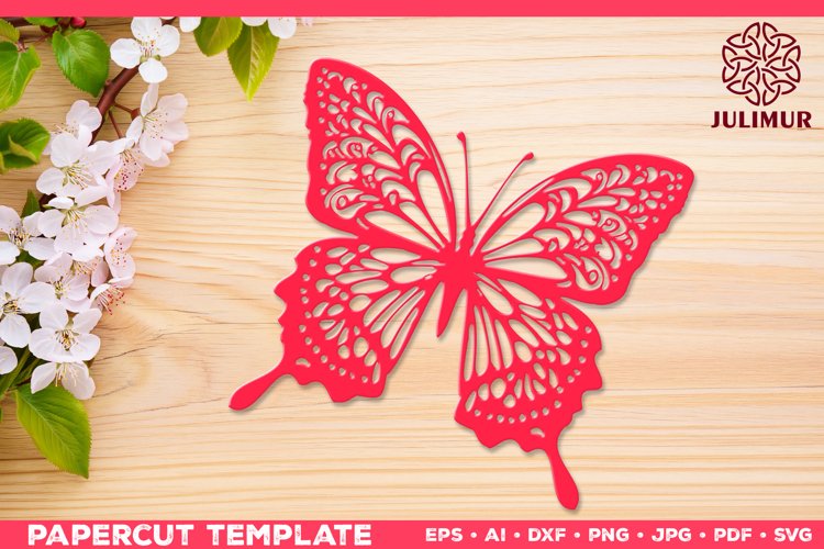 Papercut Butterfly Design, Butterfly SVG Cut File