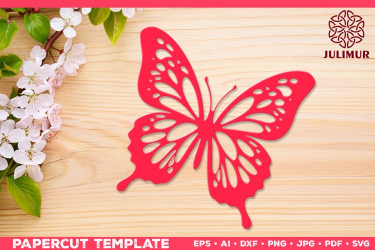 Papercut Butterfly Design, Butterfly SVG Cut File