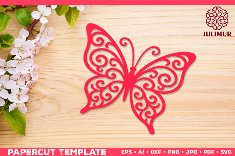 Papercut Butterfly Design, Butterfly SVG Cut File