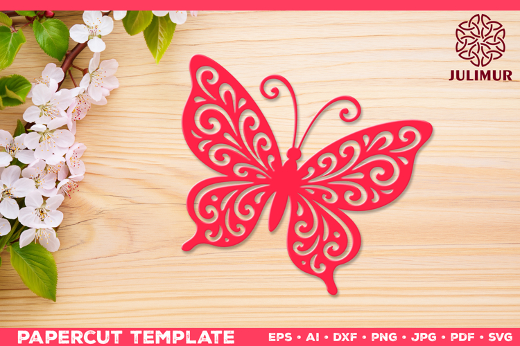 Papercut Butterfly Design, Butterfly SVG Cut File