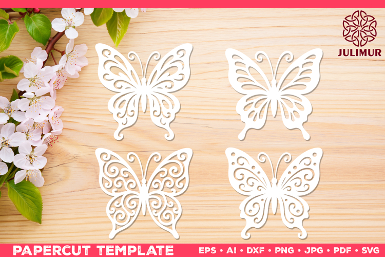 Papercut Butterfly Design, Butterfly SVG Cut File