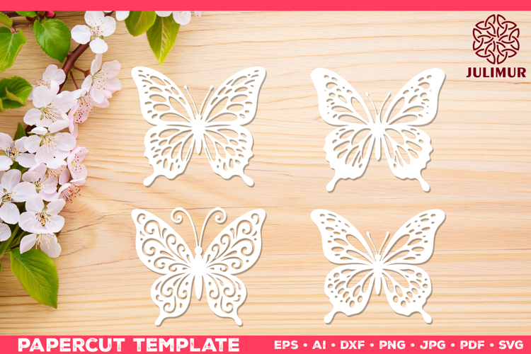 Papercut Butterfly Design, Butterfly SVG Cut File