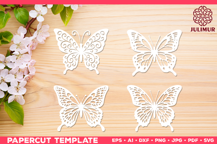 Papercut Butterfly Design, Butterfly SVG Cut File