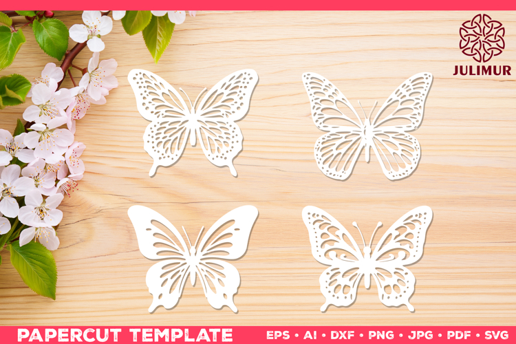 Papercut Butterfly Design, Butterfly SVG Cut File
