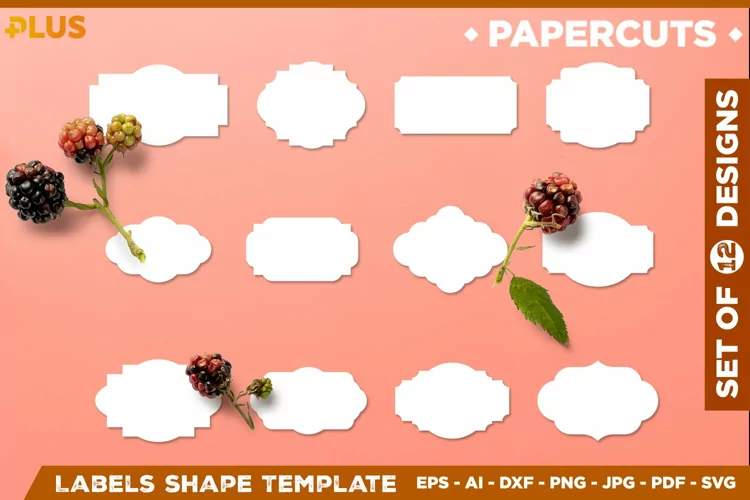 Label Shapes Template SVG | Labels Design | Label Shapes SVG